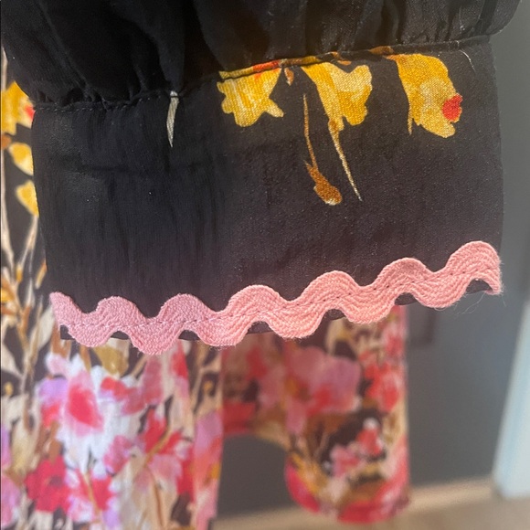 NWT Fate Floral Black Dress With Embroidery - Picture 5 of 10